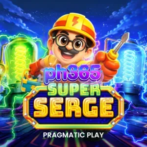 Super Serge slot interface na nagpapakita ng robot electrician at 6x4 grid